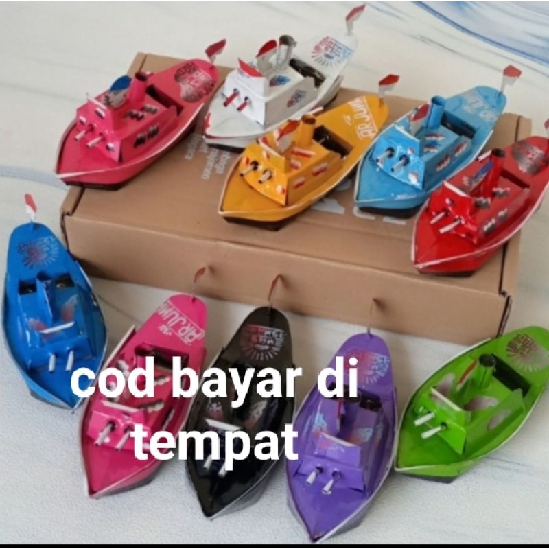 mainan anak perahu kapal kapalan Otok Otok tradisional kaleng murah