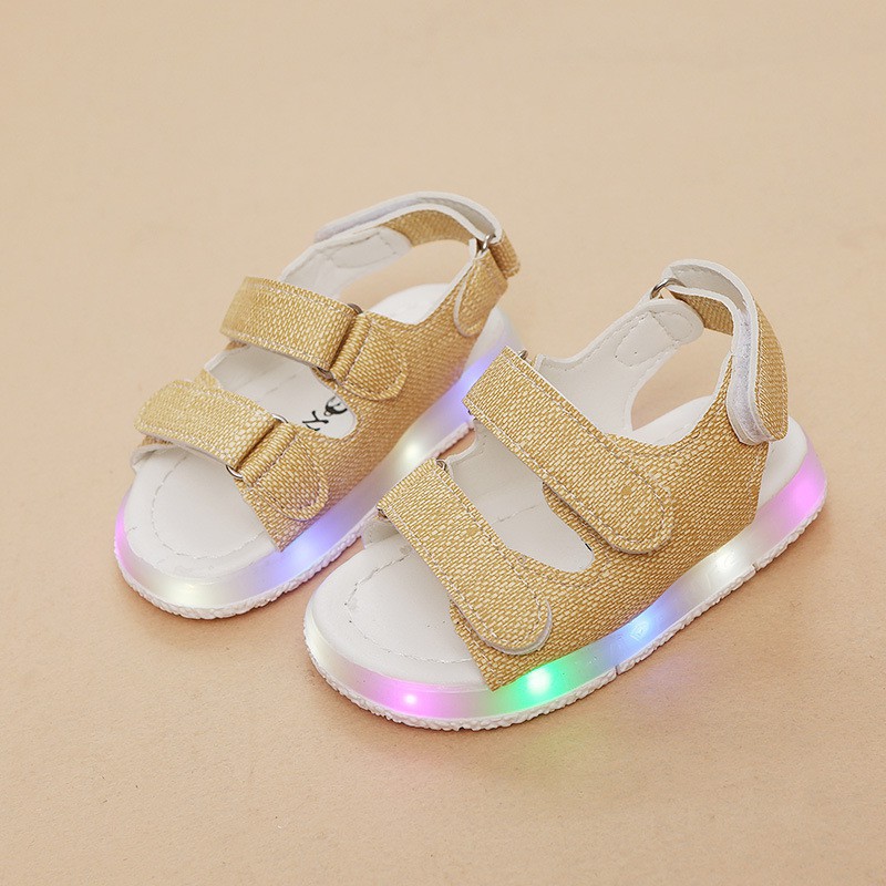 Sandal Anak LED Bahan Kanvas Import