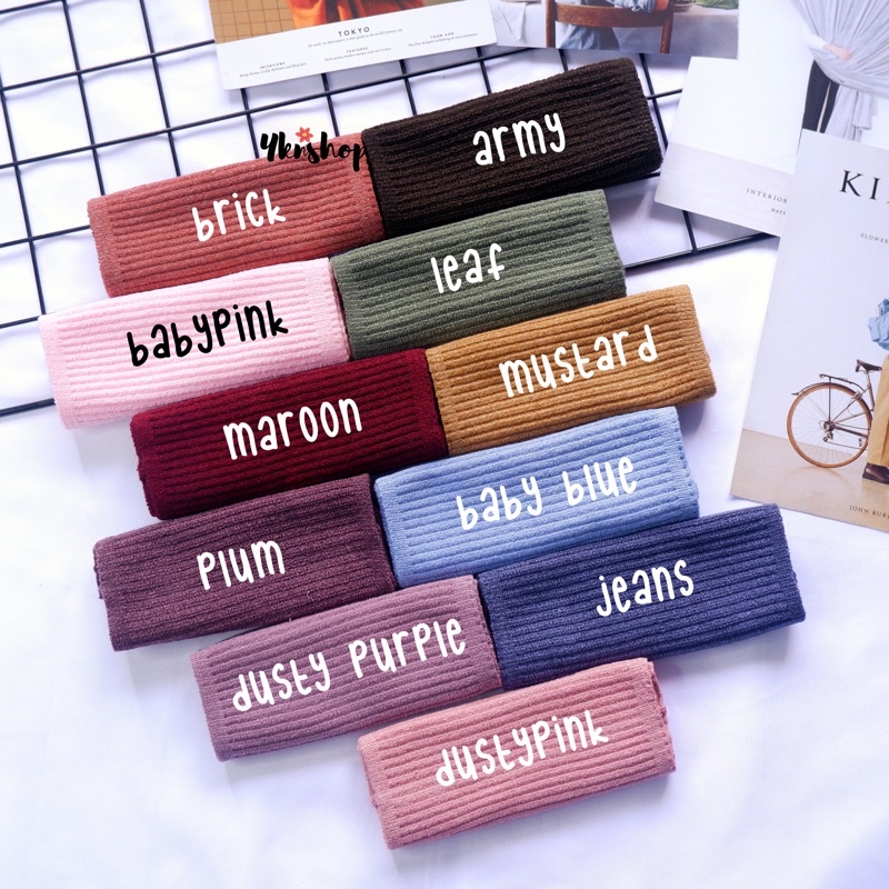 Inner Bandana Rajut Salur Premium