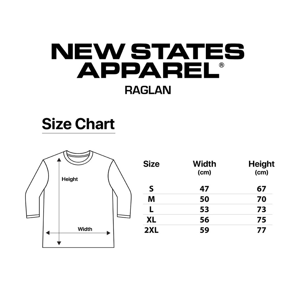 Kaos Polos Raglan 3/4 New States Apparel Premium Cotton 7260  Combed 24s Bahan Adem (Part 1)