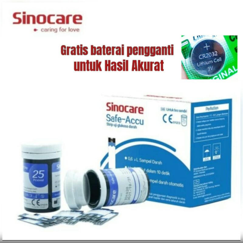 accesories Alat ukur kadar gula darah glukosa meter sinocare safè accu strip lancet alcohol pads