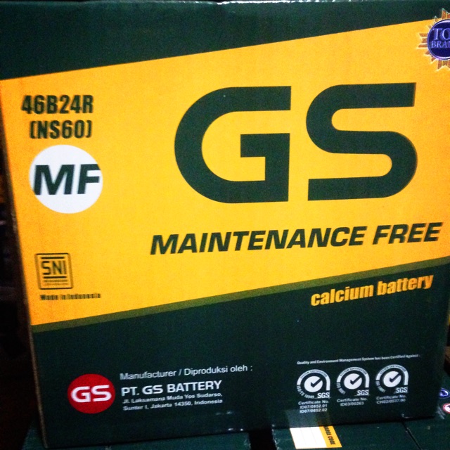 GS MF NS60 aki kering mobil swift sx4 rush terios corona avanza xenia