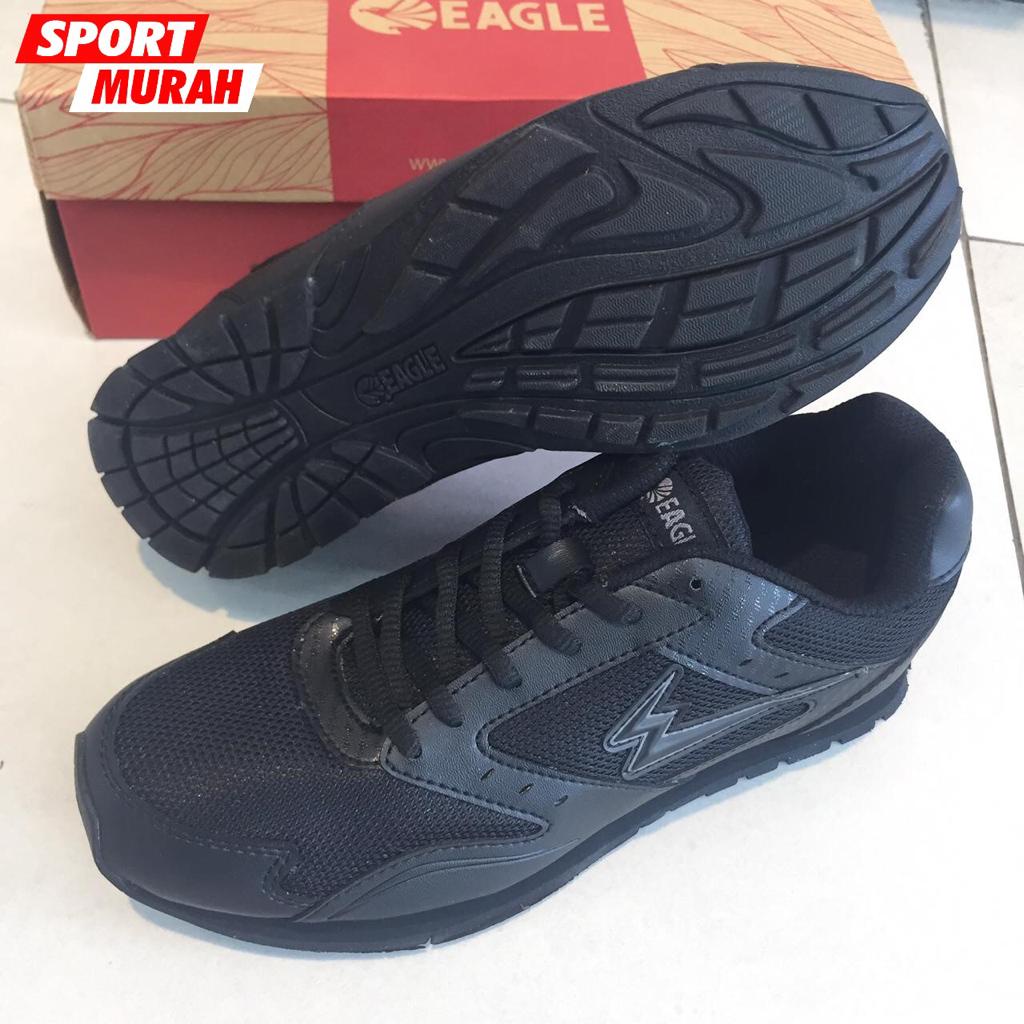 SEPATU SEKOLAH EAGLE WARRIOR HITAM WARR11