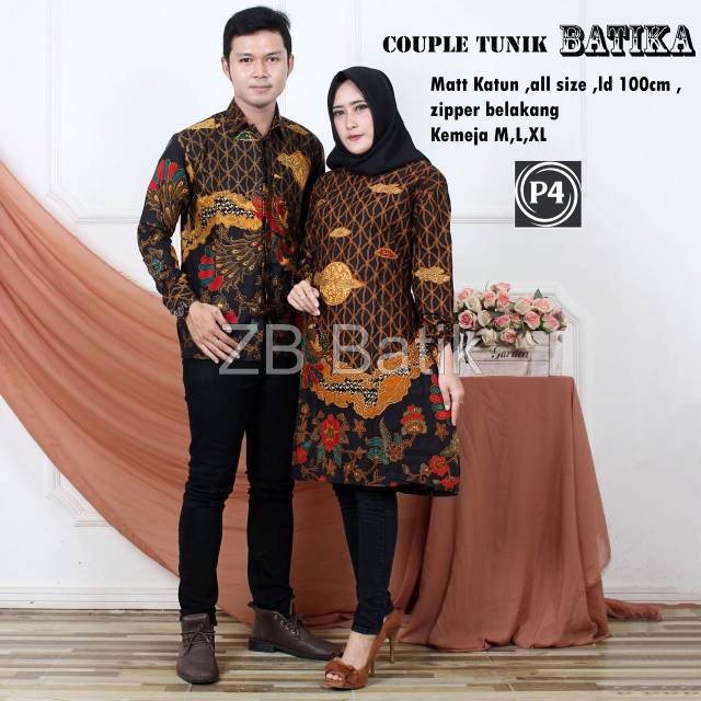 ZB Batik - Maura Couple - Sania Ruffle Batik Couple Ori Ndoro Jowi Garansi Termurah Shopee