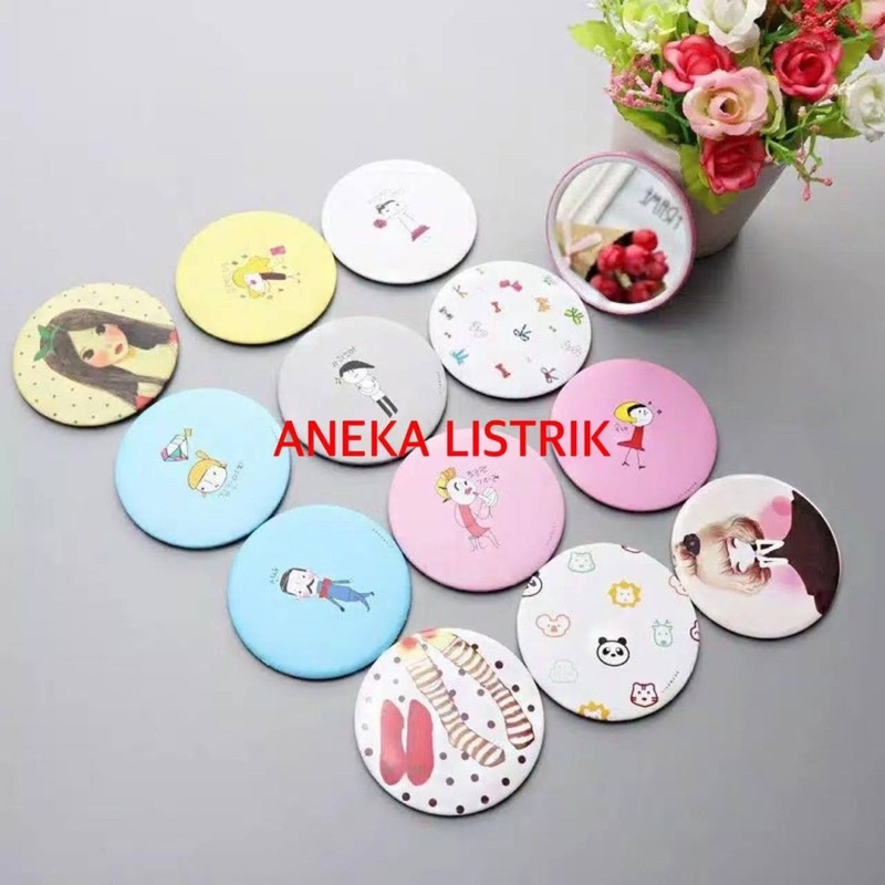 CERMIN BULAT CERMIN RIAS CERMIN MAKE UP CERMIN KECIL CERMIN HIAS CERMIN MINI MIRROR KACA-2