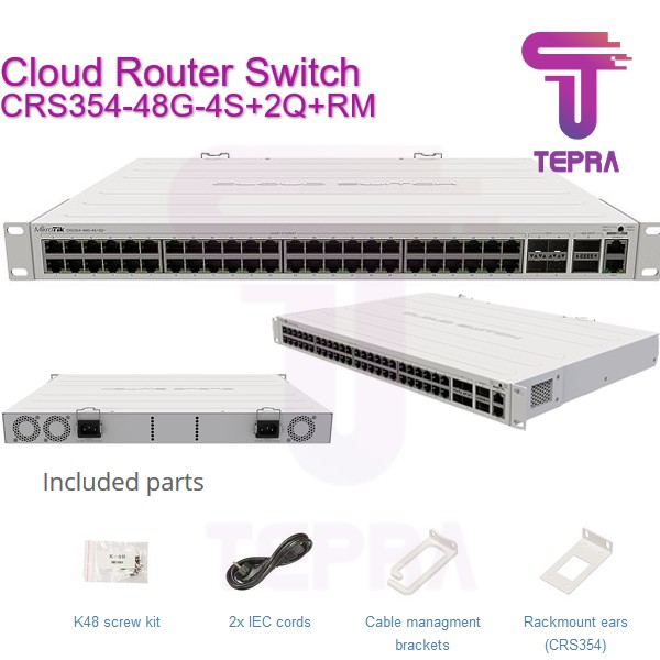 MikroTik CRS 354 48G 4S+ 2Q+ RM CRS354-48G-4S+2Q+RM