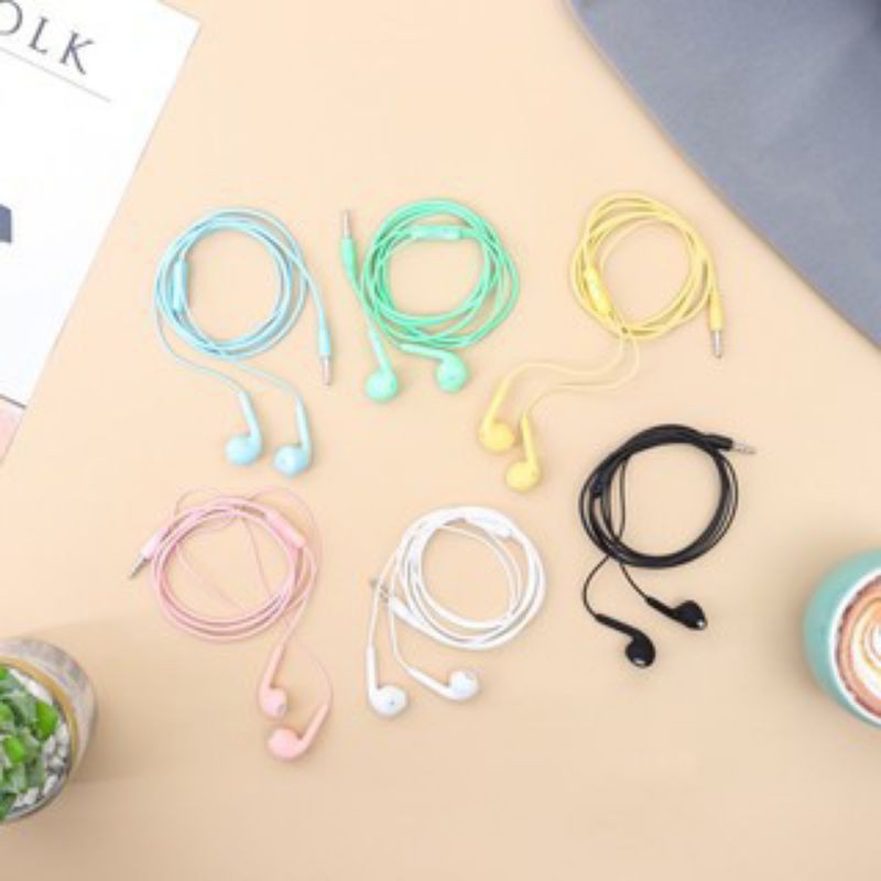 Headset Macaron u19 u28  Kuat Murah I Headset Warna Warni I Headset Bass Stereo dan Mono Jernih