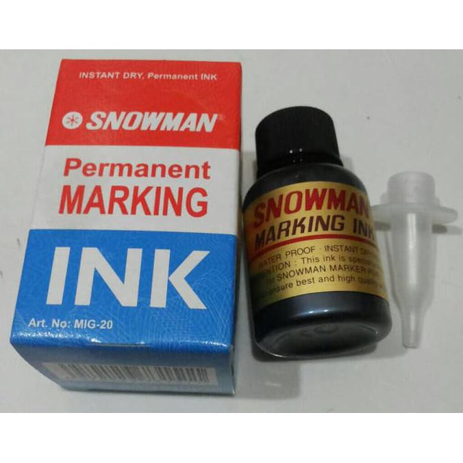 

HOT SALE Refill Ink Snowman Permanent Marking / Isi Ulang Tinta Permanen - Hitam Terjamin