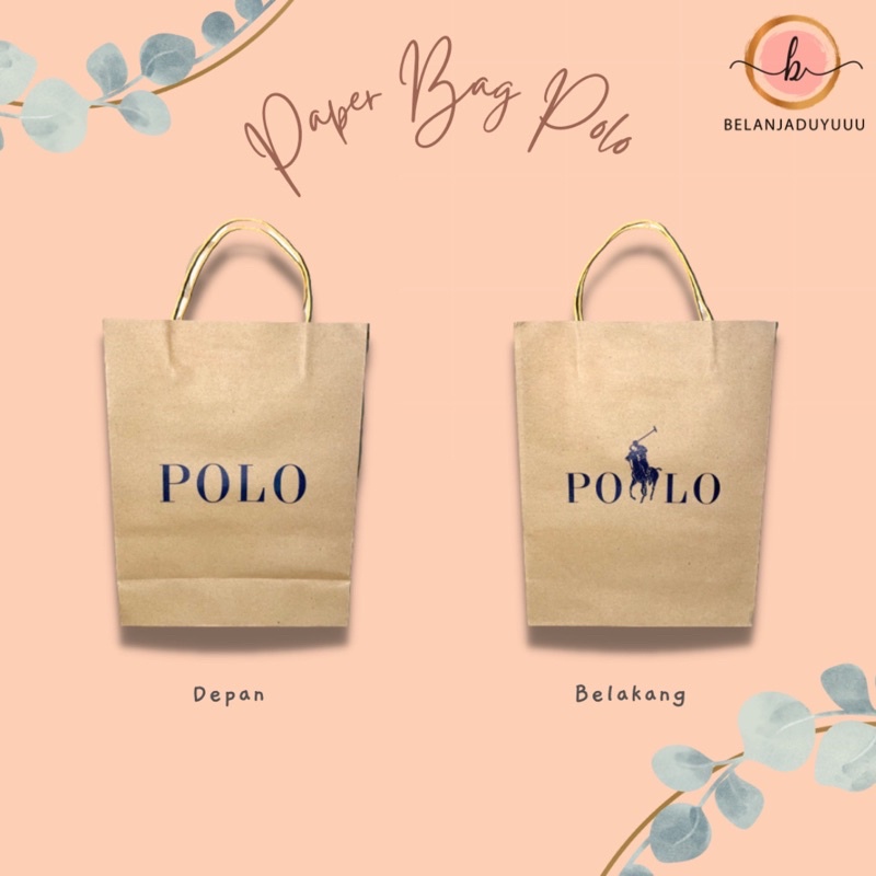 Paper Bag Polo Ukuran Medium Pembungkus Kado  (READY STOCK JKT )