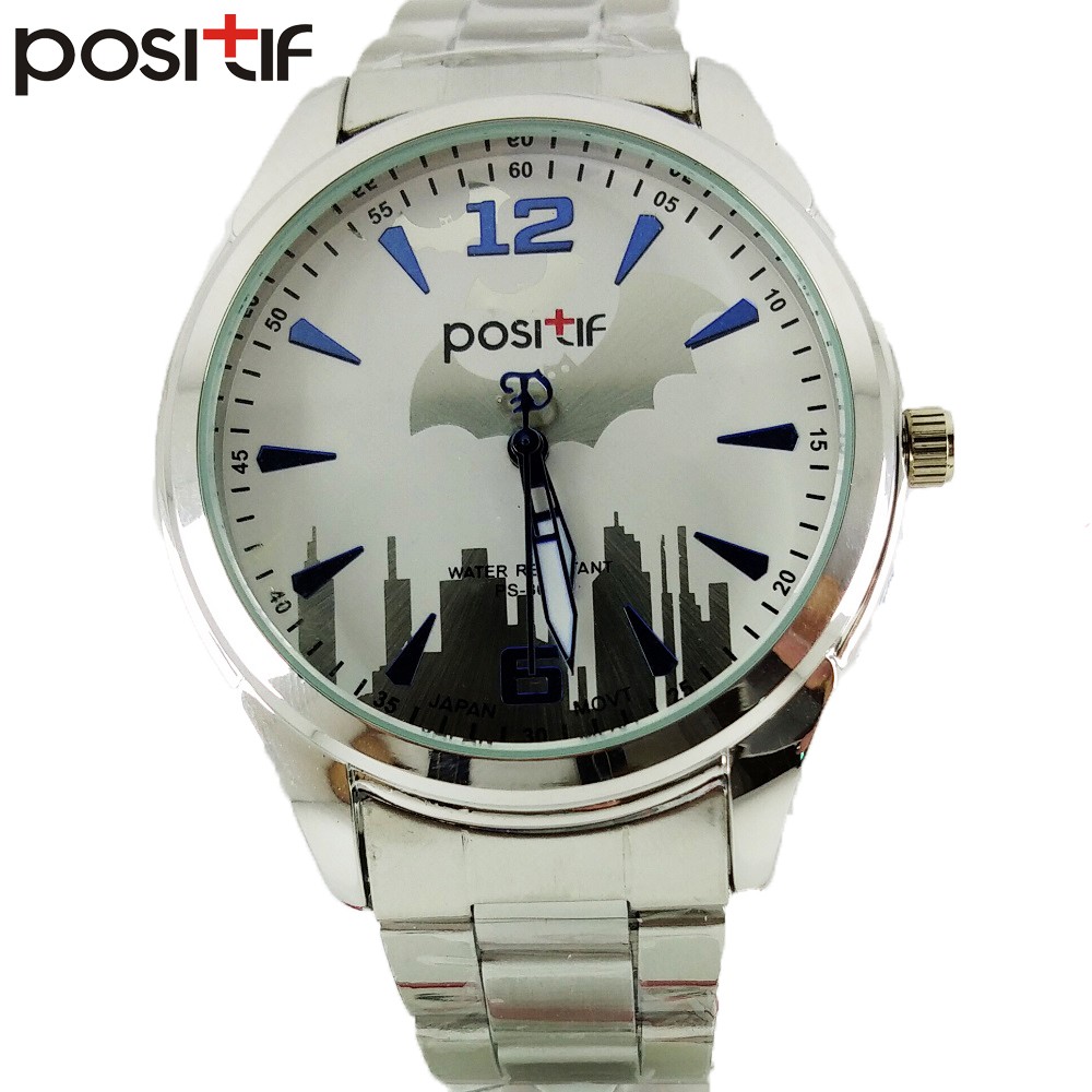 [✅ COD] Jam Tangan Analog Pria Merk POSITIF Granada PG-3646 Putih Biru Original Impor Tahan Air 1 AT