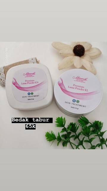 Marwah Skincare Premium Loose Powder Daily Bedak Tabur Ringan Untuk Kulit Wajah Normal Kering Berjerawat Original BPOM