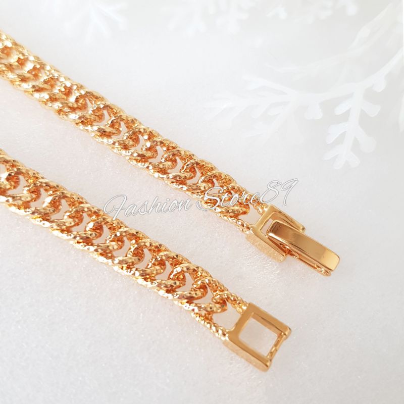 Gelang Rantai Emas Xuping yaxiya perhiasan lapis emas 18k impor Bestquality Gelang tangan Rantai Gold