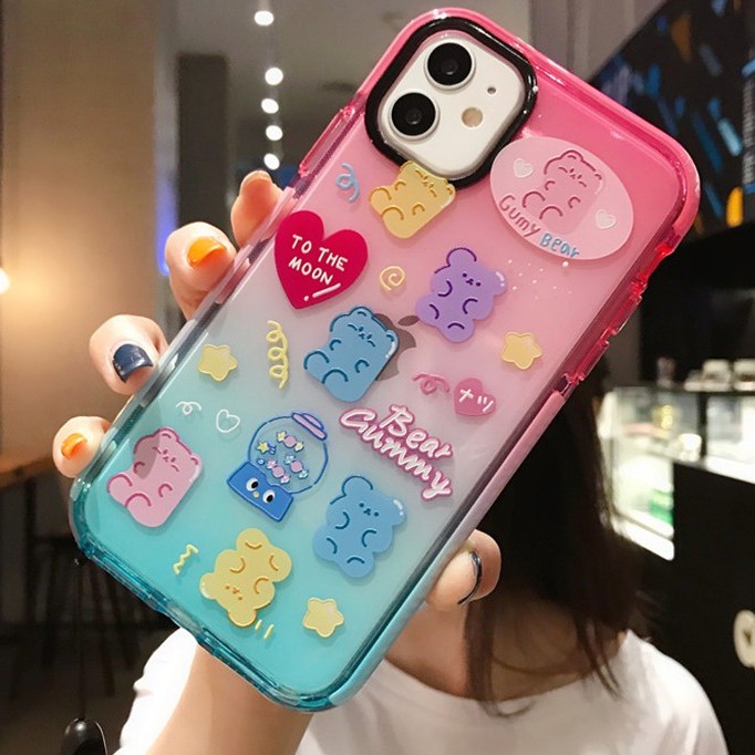 GUMMY BEAR Rainbow case iphone 6 7 8 6+ 7+ 8+ X Xs 11 Pro Max 12 PRO MAX 13 14