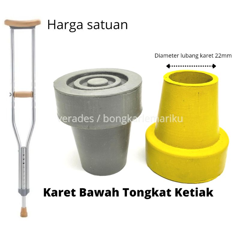 Karet Kaki Tongkat Ketiak Diameter 22 mm Kruk