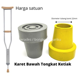 Image of Karet Kaki Tongkat Ketiak Diameter 22 mm Kruk