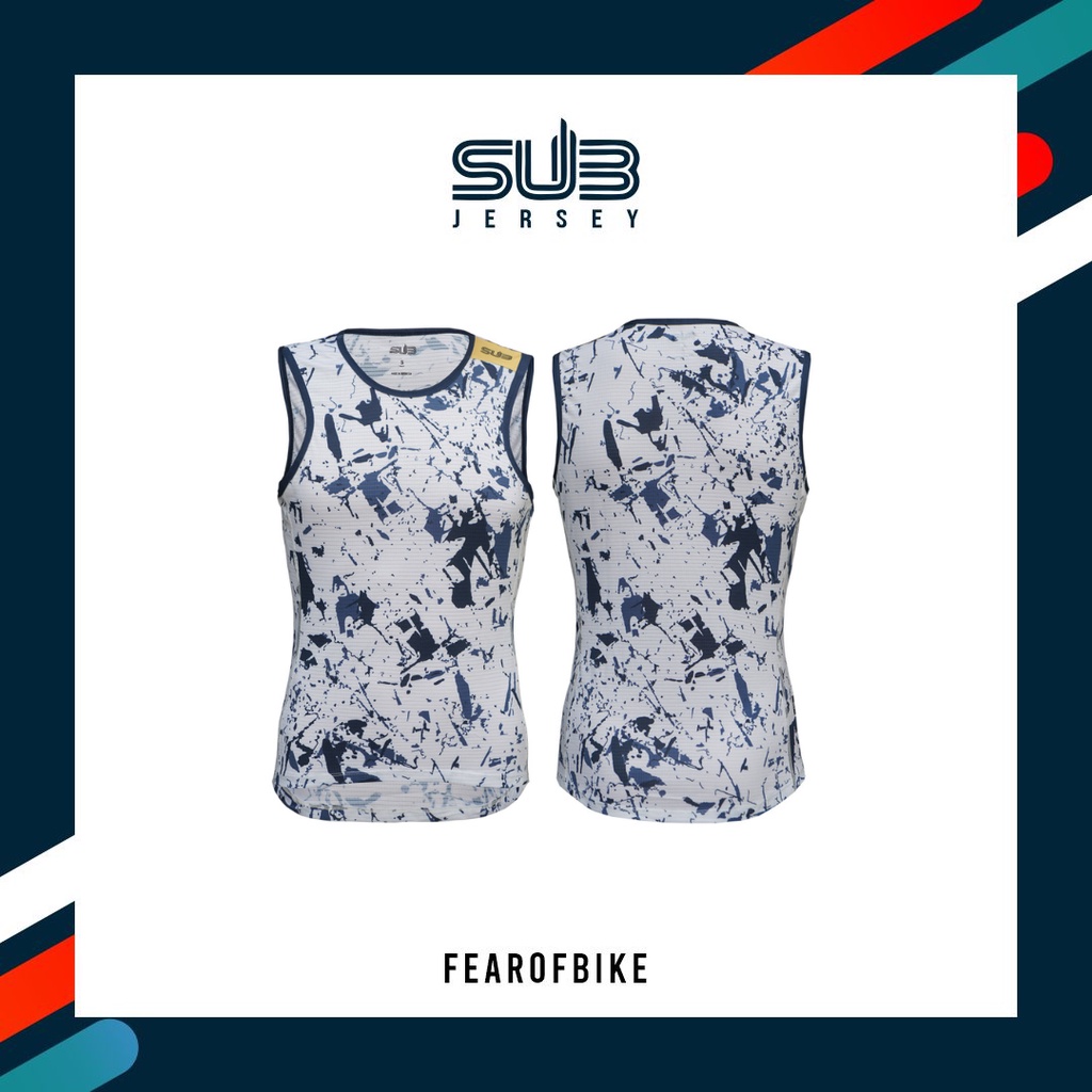 Baselayer SubJersey Splash White Base Layer Jersey Sepeda Sub Jersey