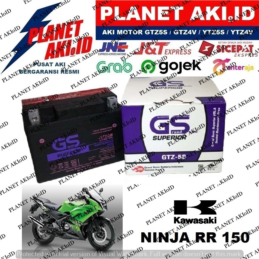 Jual Aki Motor Kawasaki New Ninja RR 150 Baru GTZ5 GTZ5S GTZ 5S GS Y