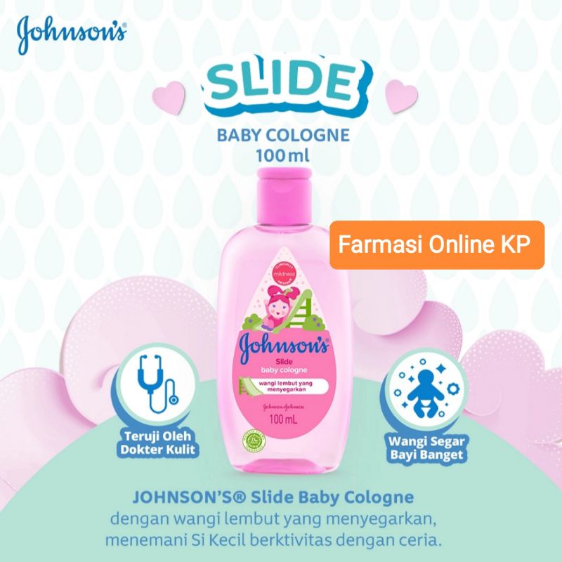 JOHNSON & JOHNSON Cologne Slide 100ml Pink Baby Colone Murah COD
