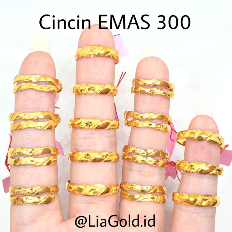 Cincin Korean Look (EMAS 300 / 6K ASLI 100%) EC21 ( TOKO MAS LIA GOLD BEKASI )