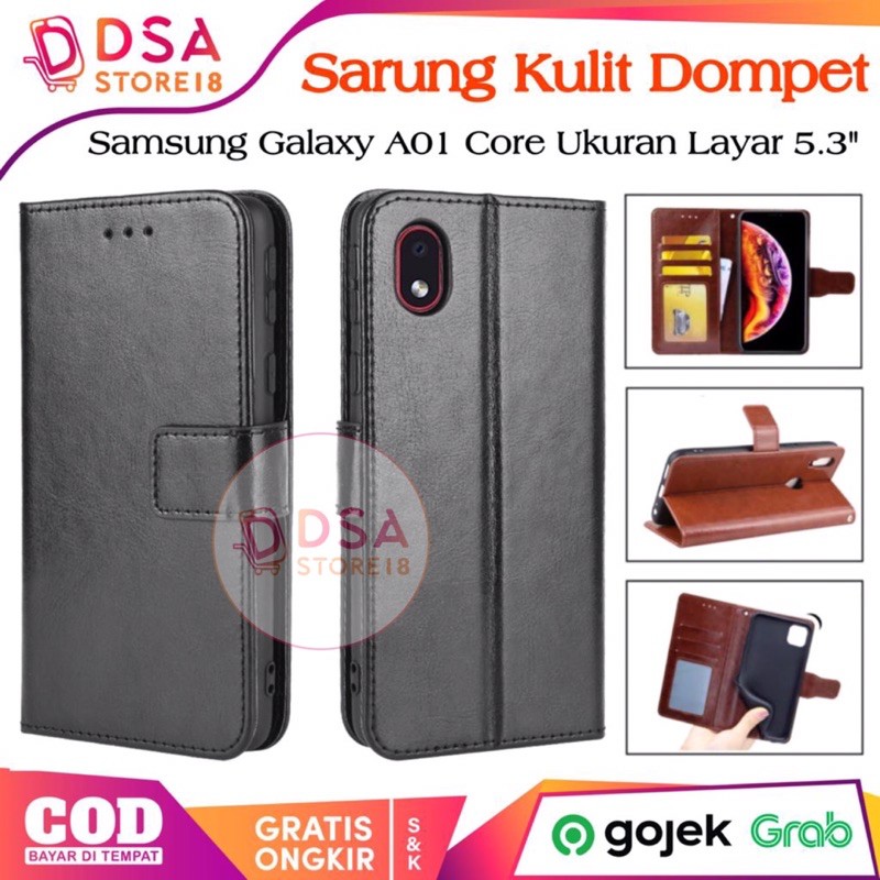 Case Samsung A01 Core / Casing Samsung A01 Core / Leather Case Flip Cover Wallet Dompet Hp Casing Ku