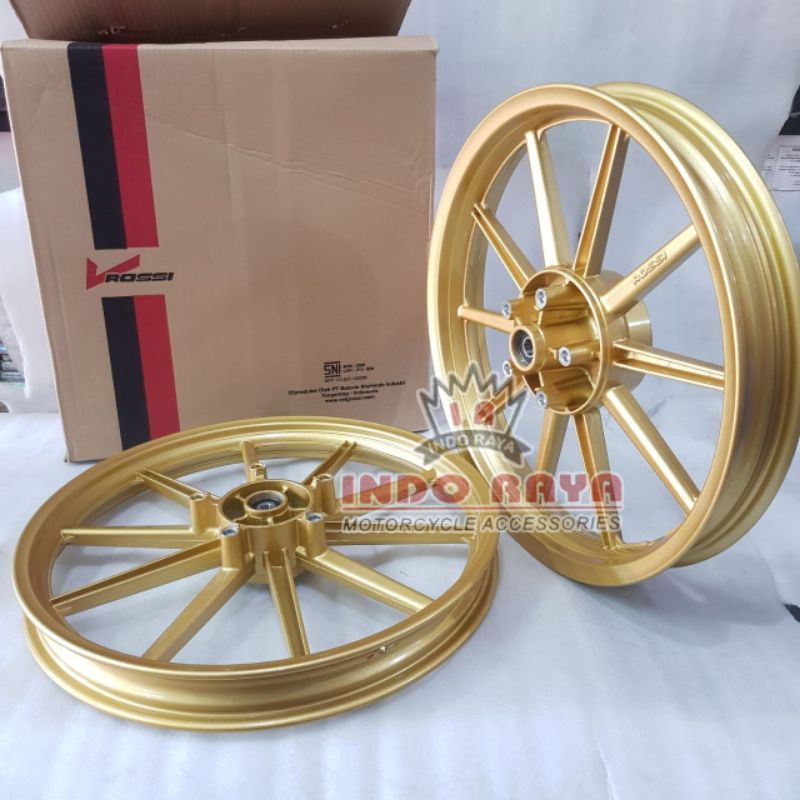 velg veleg pelek racing VROSSI V ROSSI palang 10 lurus mx king gold matte ring 17