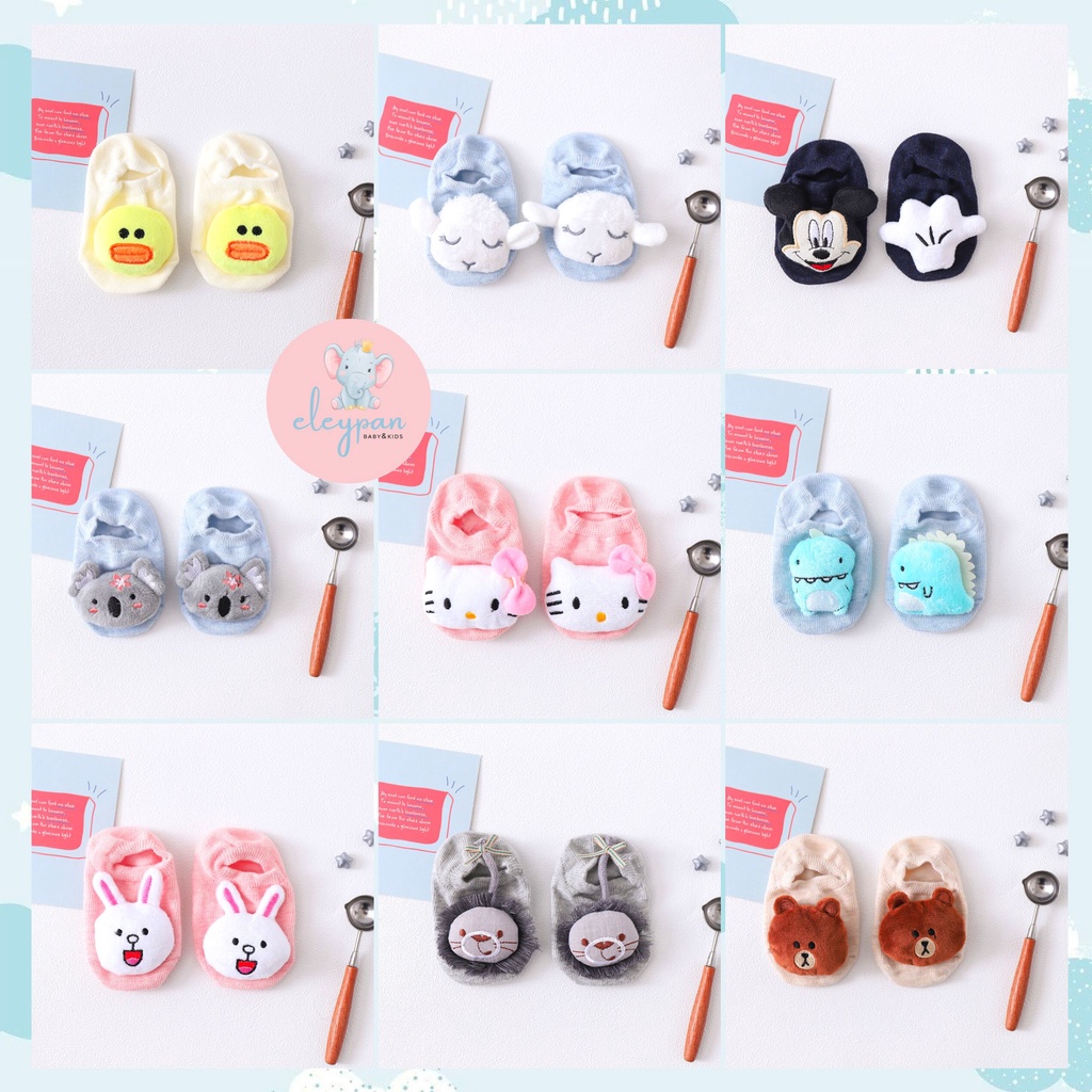 Kaos Kaki Bayi Impor / Kaos Kaki Boneka / Antislip Baby Socks Import / Kaus Kaki Anak Karakter Lucu Motif Kartun