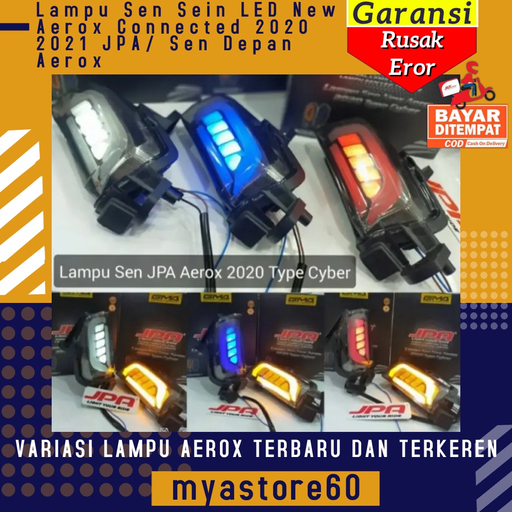 Lampu Sen Sein LED New Aerox Connected 2020 2021 JPA Sen Sein LED Lamp Motor Yamaha Aerox 2020 2021 Merk JPA Original