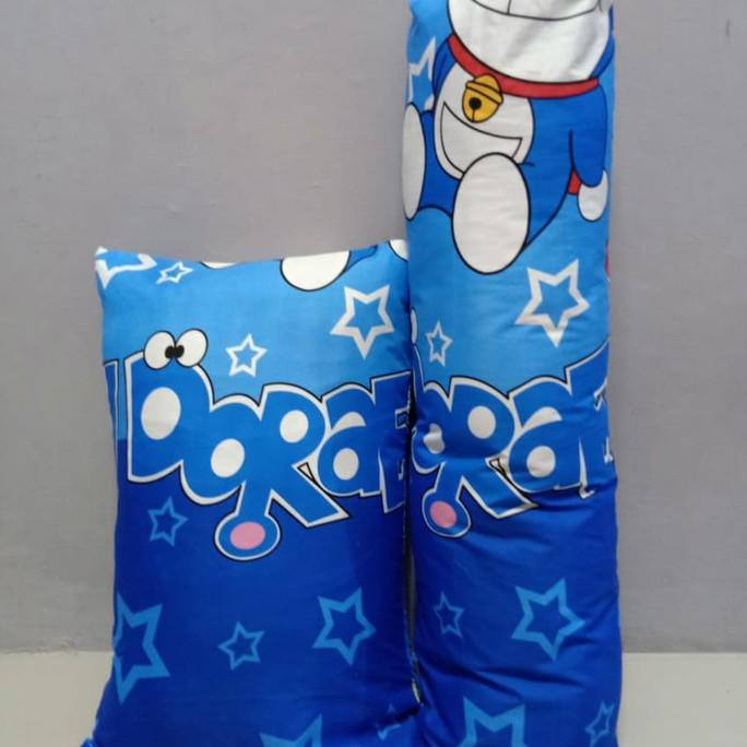 BARU sarung bantal + guling ( doraemon )