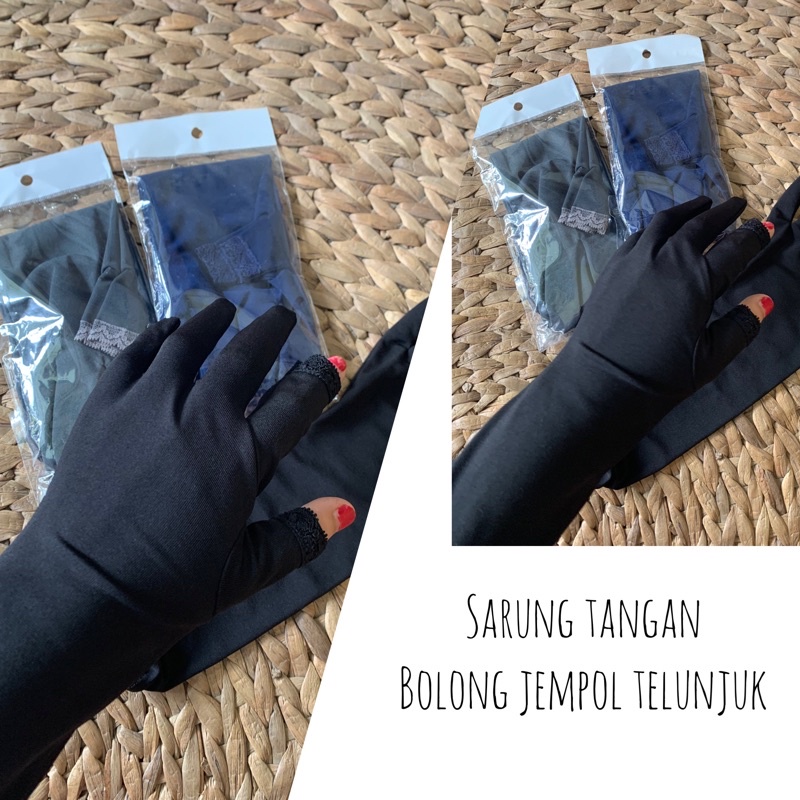 sarung tangan bolong jempol telunjuk