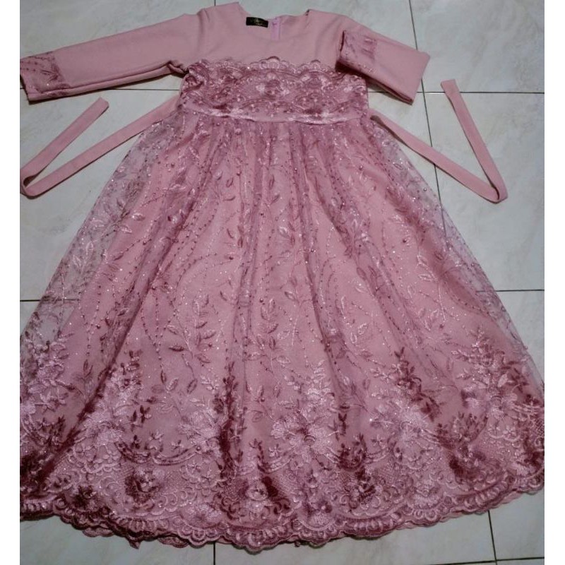 gamis pesta couple ibu dan anak