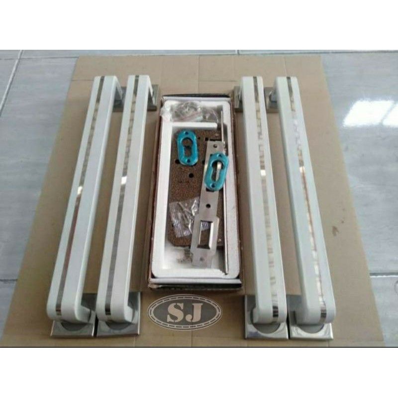 Satu Set Handle Pintu Kunci Hotel Rumah Minimalis 35cm 45cm Gagang Tarikan Pintu StainlessMewah