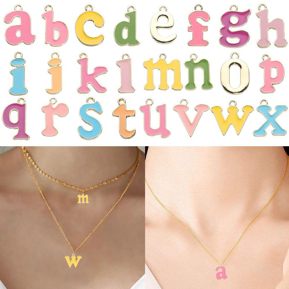 Preva Liontin Fashion Alphabet Inisial Rantai Liontin Huruf