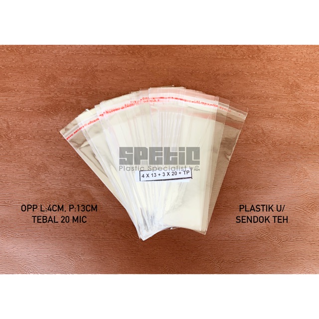 Plastik OPP Seal Uk 4x13 / Plastik Sendok Teh / Plastik OPP Sendok / Bungkusan Sendok Plastik / Plas