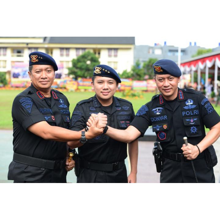 Baju seragam Brimob Hitam Baju Polisi Brimob Hitam Kostum profesi Brimob  hitam Seragam brimob hitam | Shopee Indonesia