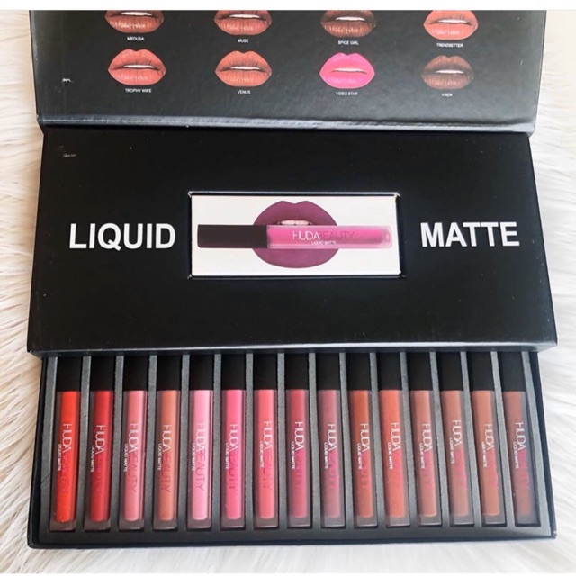 RESTOCK HUDA 16 Lip cream huda isi 16pcs LIP CREAM HUDA LIQUID MATTE  HUDA BEAUTY 16
