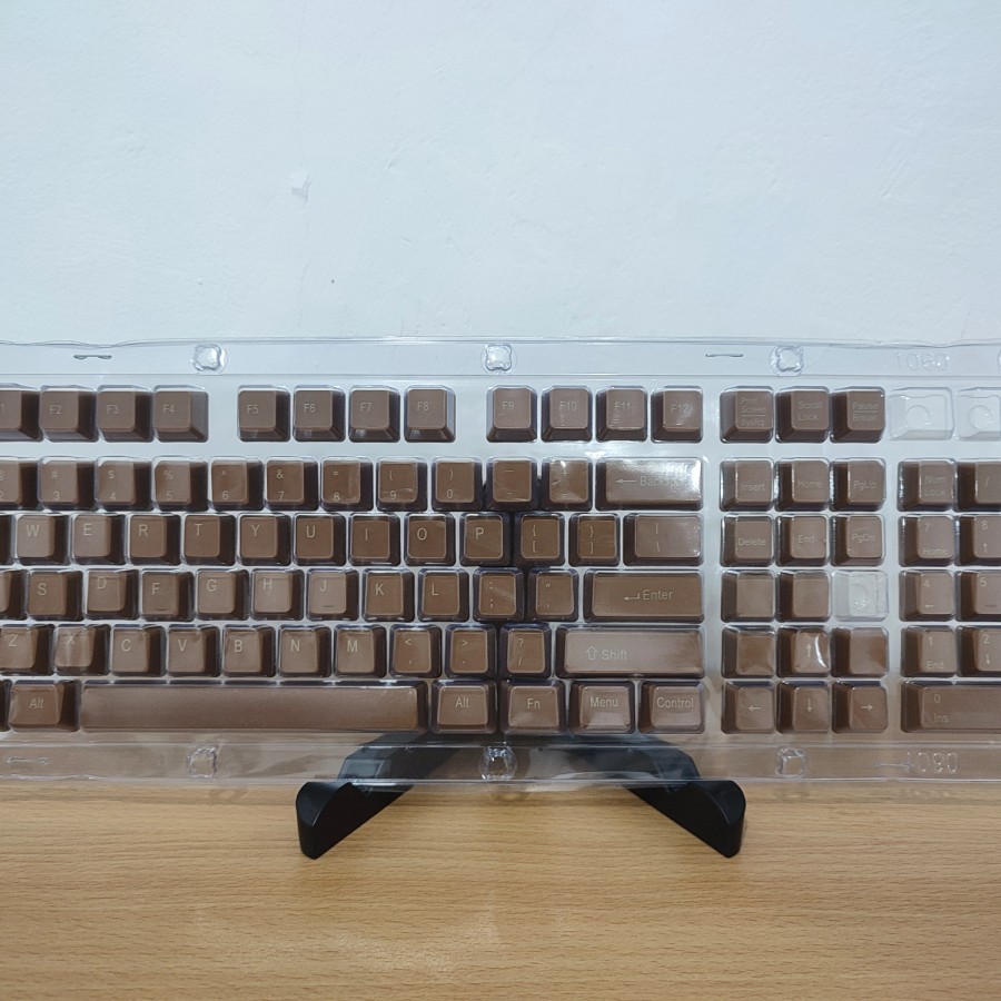 KEYCAPS PBT SINGLE SHOT - YELLOW GREEN DARK &amp; LIGHT CHOCOLATE