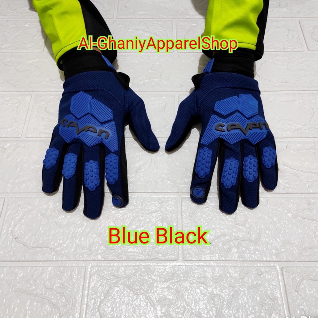 sarung tangan cross trail sarung tangan berkendara gloves anti slip sarung tangan murah bisa cod sarung tangan motor terlaris glove offroad BLUE