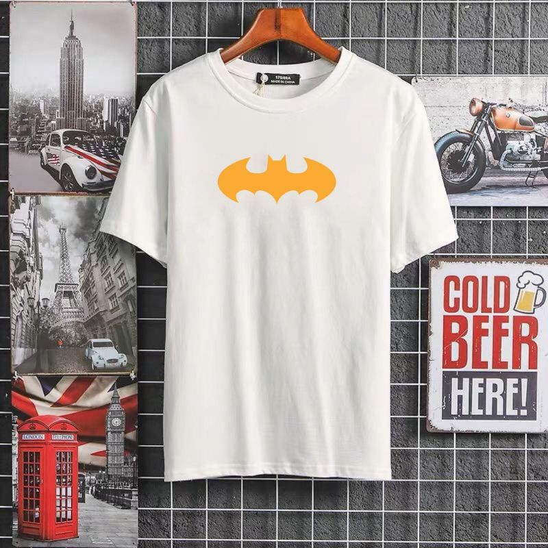 Kaos Pria Batman Emas Kelelawar Atasan Pria Kaos Lengan Pendek Oblong Distro Logo Motif Tulisan Dan Logo Tshirt Man Fashion Pria COD