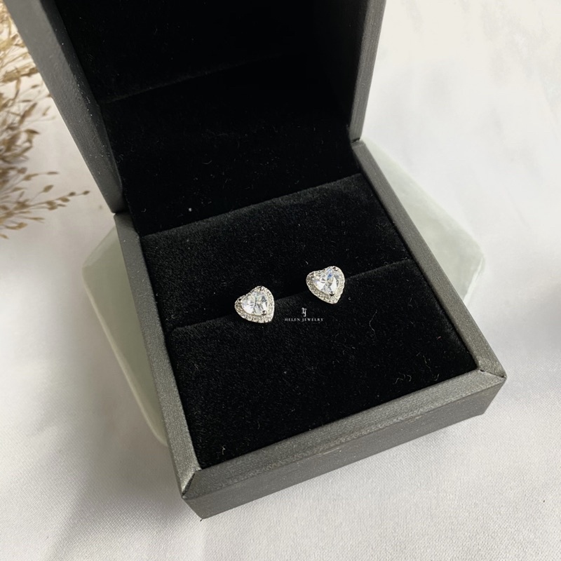 ANTING STUD LOVE S925 PERAK ASLI 925