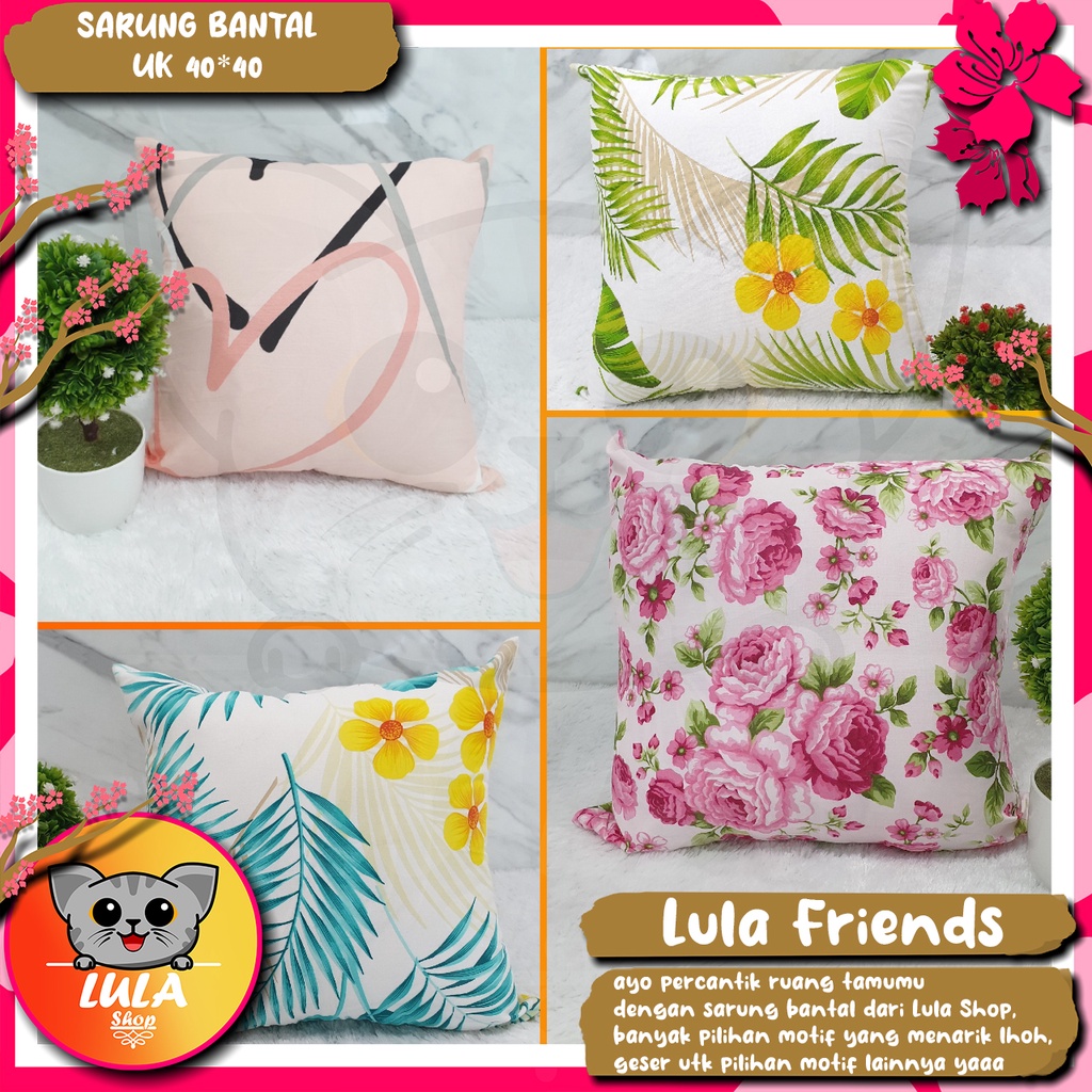 Sarung Bantal Sofa 40x40 / sarung bantal sofa / sarung bantal kursi / sarung bantal kotak / sarung bantal