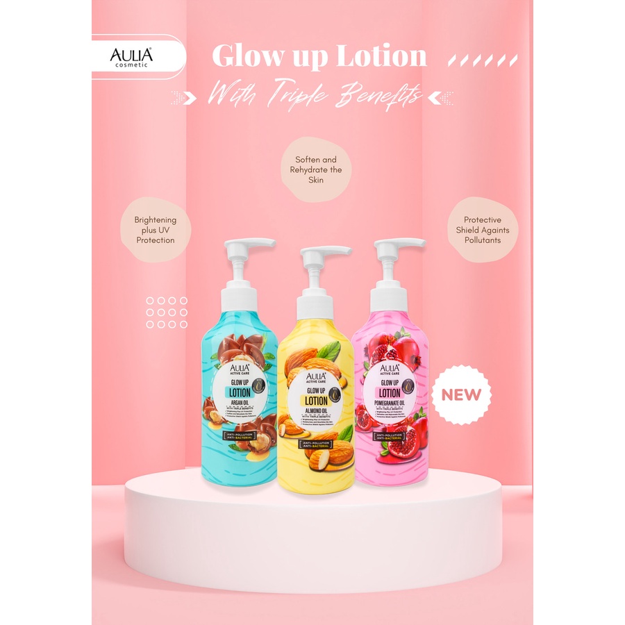 AULIA Glow Up Lotion Hand &amp; Body Lotion Anti Pollution - Anti Bacterial - 300ml