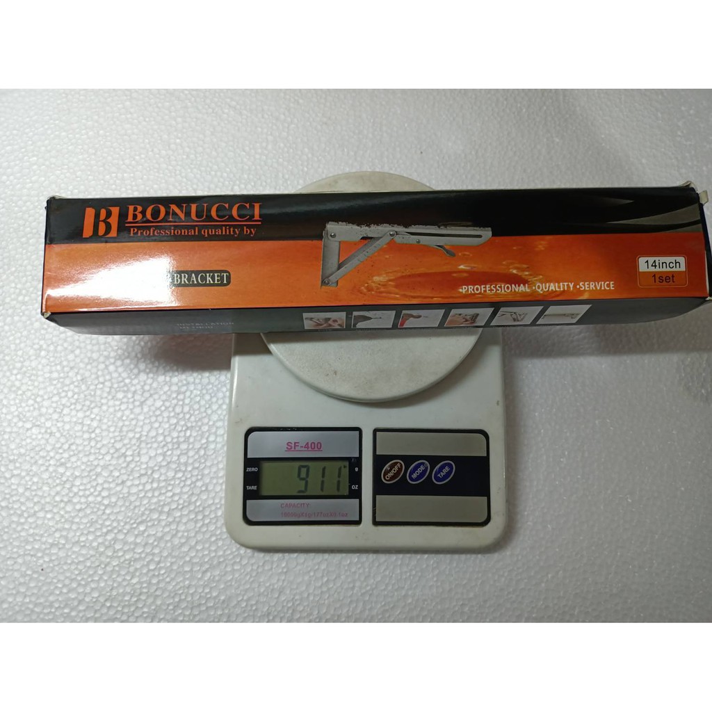 Besi siku rak lipat 14&quot; 14 in inci inch 30 cm 30cm folding bracket gantung ambalan kayu bisa lipat