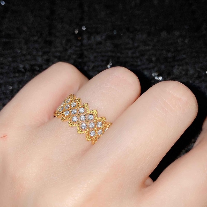 Italian Handmade Bratti Lace Chanel-Style Pearl Ring