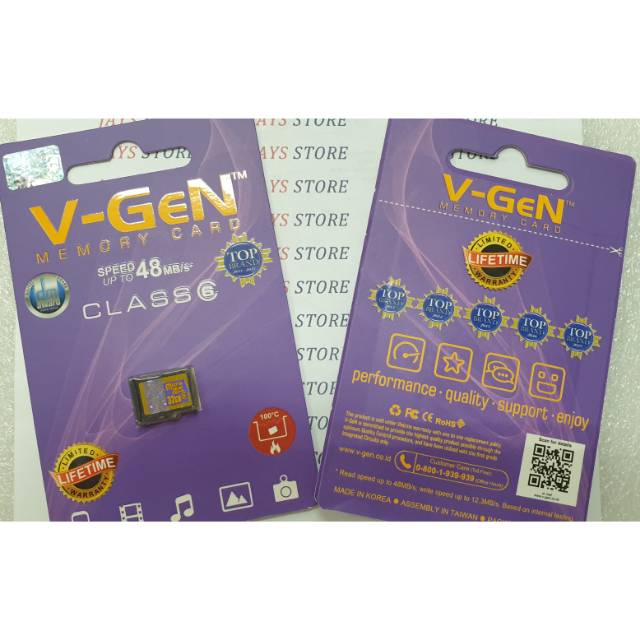 Memory Card Vgen Micro SD V-gen 32gb Class6