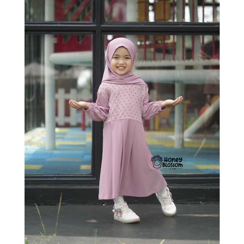 HONEYBLOSSOm gamis bayi lucu / gamis bayi perempuan alesha / gamis bayi perempuan 0 6 bulan