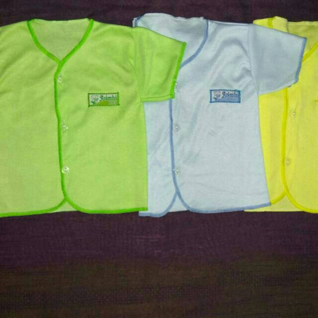 6 pcs Baju Bayi Anak Atasan Lengan Pendek warna polos 6 pcs Baju Bayi Anak Atasan Lengan Pendek warna polos