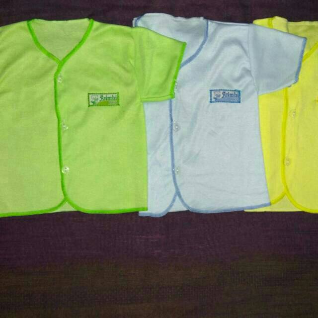 6 pcs Baju  Bayi  Anak  Atasan Lengan Pendek warna polos  