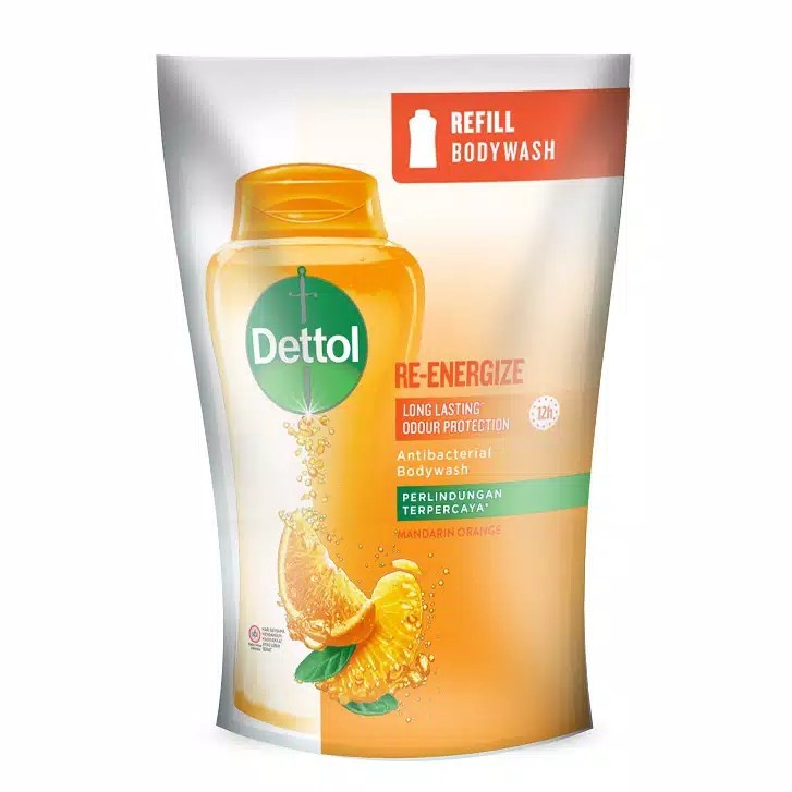 Dettol Body Wash Re Energize Mandarin Orange Sabun Mandi Cair 410 gr