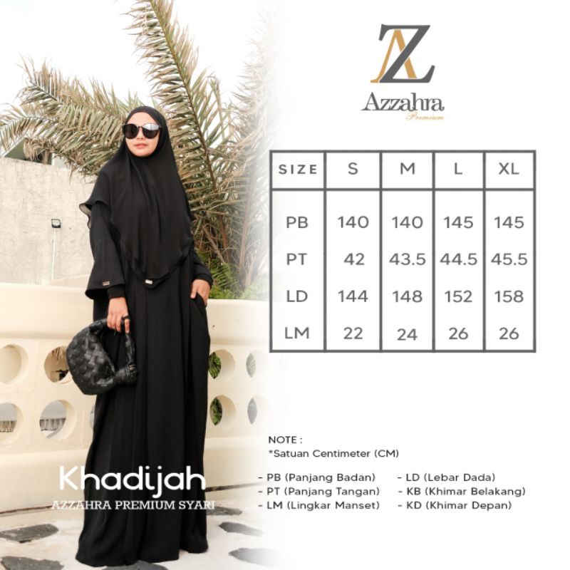Khadijah series set bergo Jersey ceruty by Azzahra Premium Syari