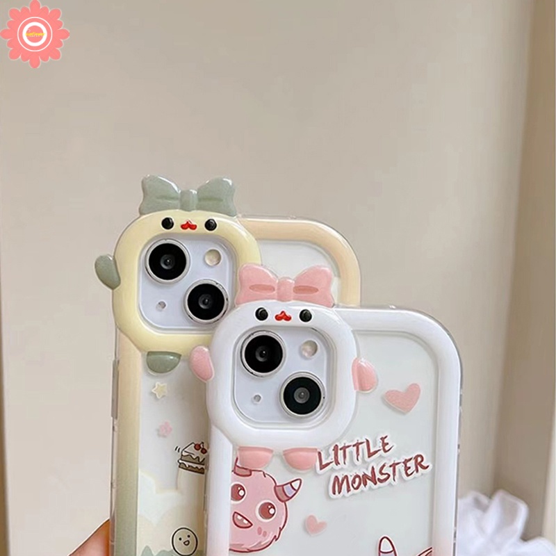 Soft Case Desain Kartun Monster Dinosaurus 3D Untuk IPhone 11 6 6S 7 8 14 Plus 13 12 14 Pro MAX XR X XS MAX SE 2020